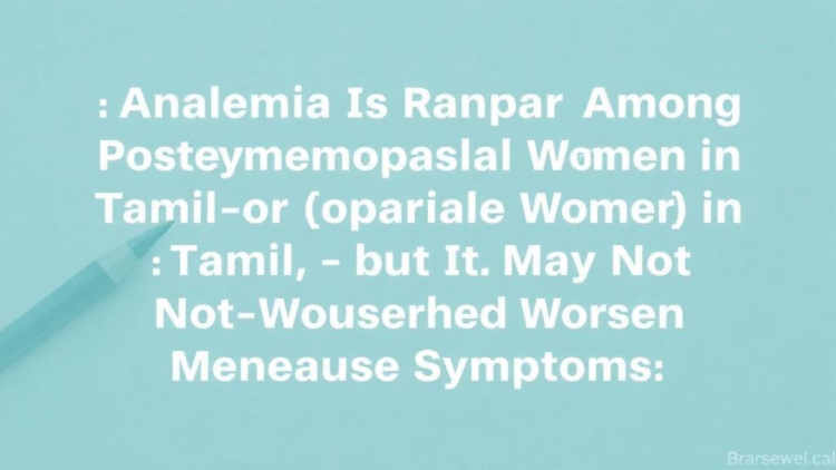 Anaemia Is Rampart Among Postmenopausal Women in Tamil Nadu, but It May Not Worsen Menopause Symptoms