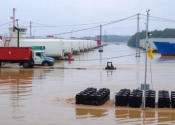 Floodwaters Threaten the Heart of the Electric Vehicle Battery Supply Chain
