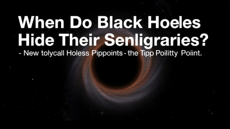 When Do Black Holes Hide Their Singularities? New Study Pinpoints the Tipping Point
