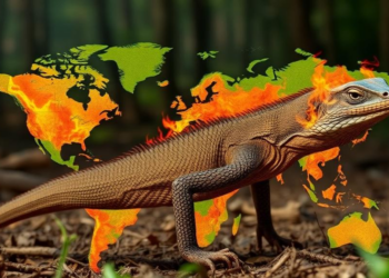 AI Maps Where Fire and Habitat Loss Threaten the World’s Largest Lizard