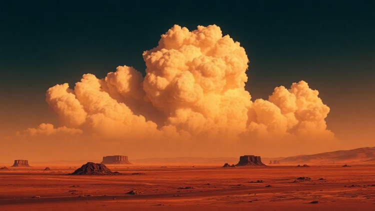 Mars’s strangest cloud forms through physics never seen on any planet