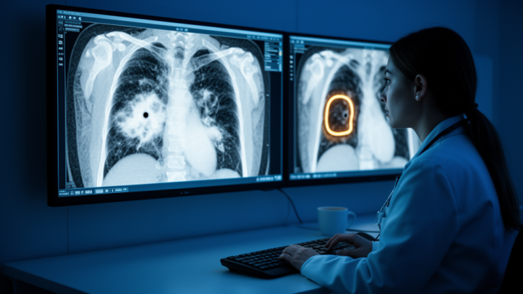 AI Spots Lung Cancer Hiding Behind a Veil of Pneumonia on CT Scans