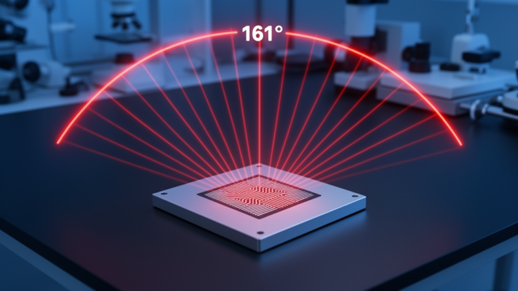 Chip-Scale Photonic Platform Steers Laser Beams Across 161 Degrees Without Moving Parts