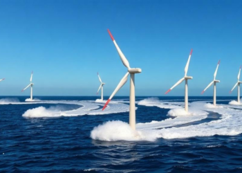 Rocking Turbines Stir Their Own Wakes, Boosting Floating Wind Farm Power