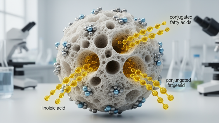 Ruthenium-Nickel Duo on Mesoporous Silica Turns Linoleic Acid into Health-Boosting Conjugated Fatty Acids