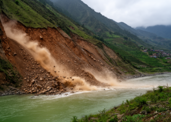 Slow Nudges, Sudden Collapse: How Progressive Failure Unleashed a Cascade Landslide Into the Minjiang River