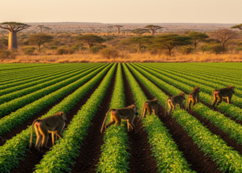 Monoculture Farms Are Silently Cutting Off West Africa’s Guinea Baboons
