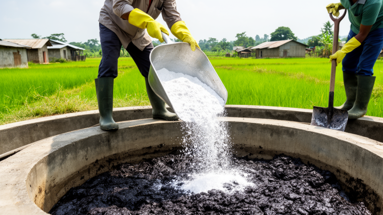 Lime-Treated Burial of Fecal Sludge Shows Promise for Safer Rural Sanitation