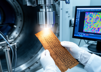 Synchrotron X-rays and machine learning read the hidden fingerprints of palm-leaf manuscripts