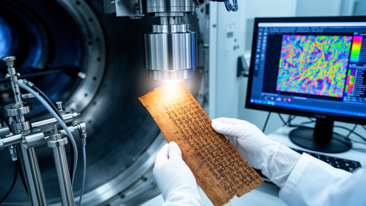 Synchrotron X-rays and machine learning read the hidden fingerprints of palm-leaf manuscripts