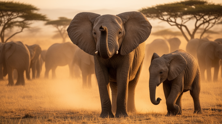 Wild elephants flex a vocabulary of more than 40 gestures to say move away and stop