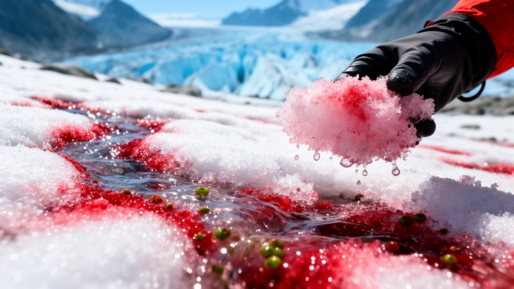 Blood Snow on the Move: The Biophysics of How Algae Swim Through Melting Snowpacks