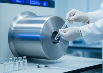 Magnetic additives slash measurement times in fluorine protein NMR