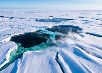 Winds Blow Holes in Antarctic Ice, Then Waves Shatter It From Within