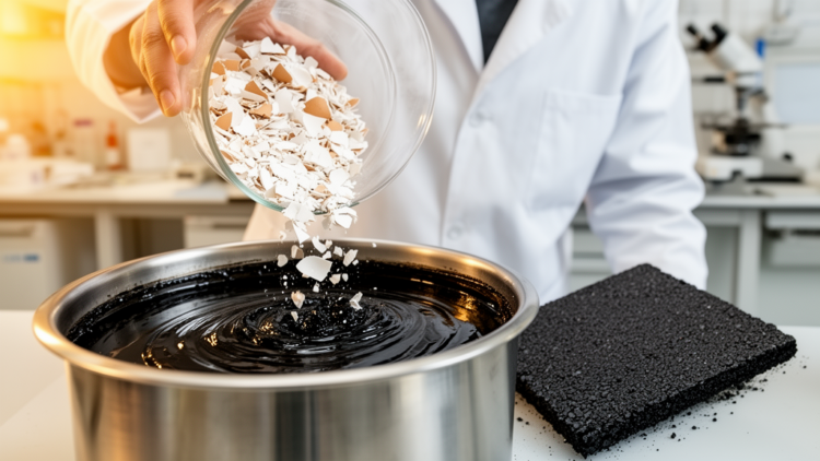 Eggshell Waste Transformed Into Powerful Bitumen Booster for Hot-Weather Roads