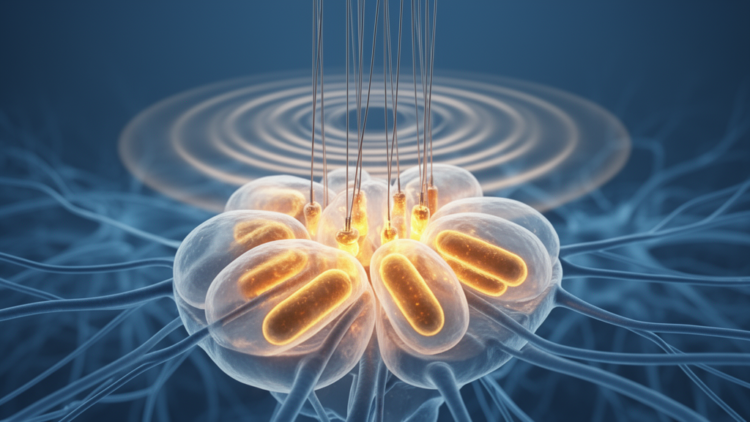 Brain stimulation heals paralysis and pain by fixing mitochondria in a single set of neurons