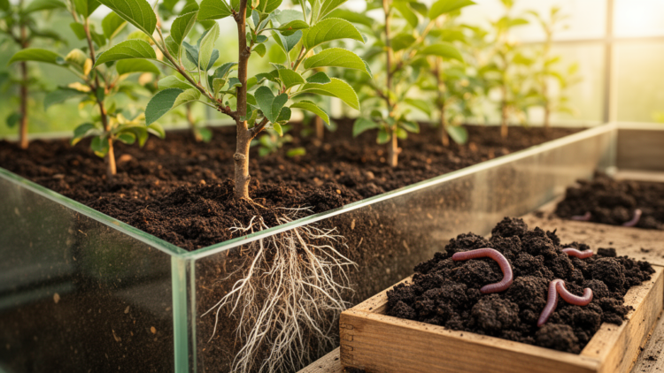 Worm Castings and a Root Fungus Team Up to Boost Apple Trees, and Soil Bacteria Seal the Deal