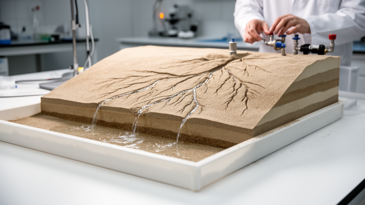 Groundwater Grows Rivers: Lab Networks Reveal How Seepage Carves Drainage Basins