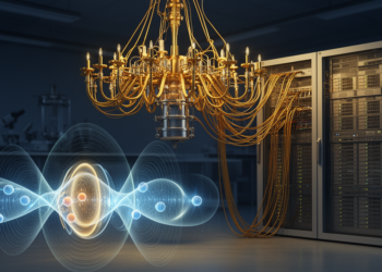Hybrid Quantum Computer Captures Aharonov-Bohm Effect in Gauge Theory Simulation