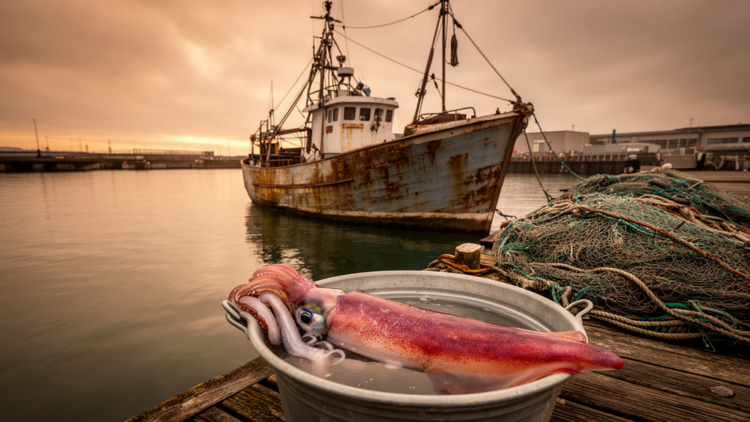 Warming Seas, Heatwaves and a Hungry Predator Drove a Squid Fishery to the Brink