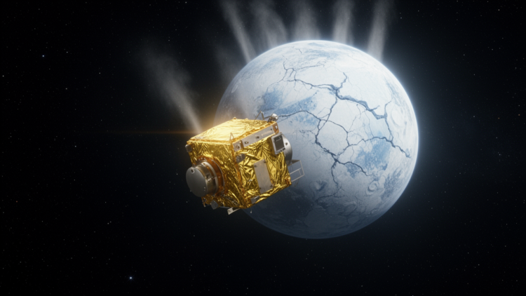 JUICE Accelerometer Catches Moon’s Gravity and a Surprise Water-Ice Burp During Historic Flyby