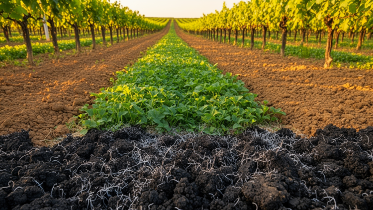 Trees in Vineyard Rows Quietly Rewire Soil Microbes and Boost Vine Nitrogen