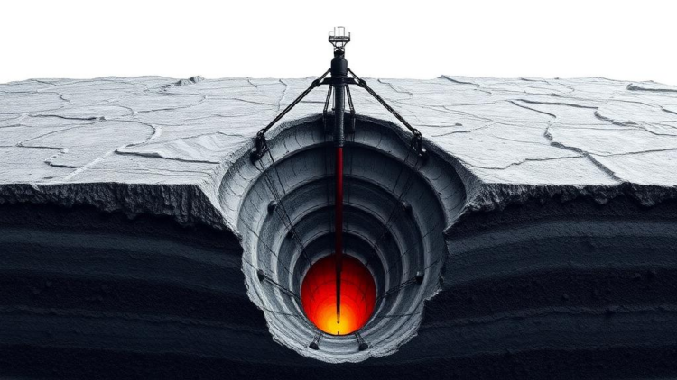 Deep beneath a German basin, a drill core reveals three ancient invasions by the Rhine Glacier