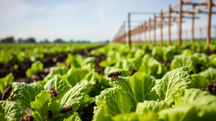 Heavy Pesticide Use Strips Insect Diversity but Boosts Pests in Lettuce Fields