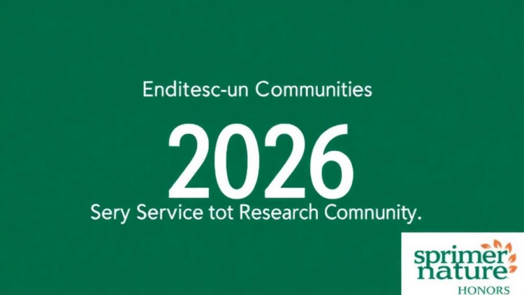 Springer Nature Honors Standout Editors of 2026 for Service to Research Communities