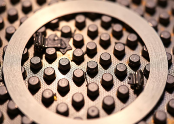 Nanostructured Titanium Substrates Reshape High-Entropy Nitride Coatings at the Atomic Scale